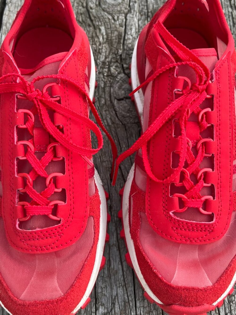 Lacoste elite active red mesh sneakers 7.5